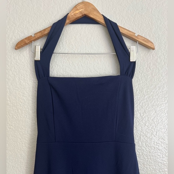 NWOT Elegant Behavior Navy Blue Halter Mermaid Maxi Dress - Picture 4 of 9